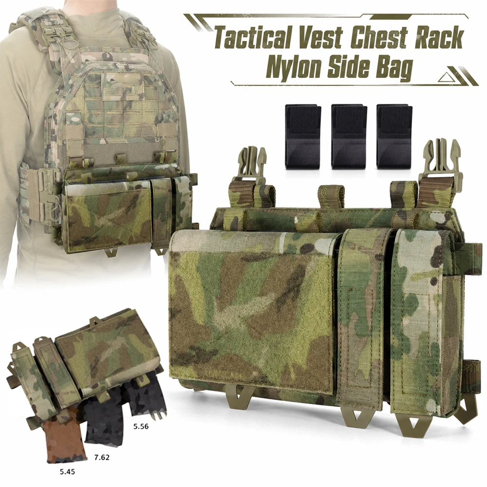 Tactical Vest Chest Rig Triple Front Panel Nylon Utility Side Pouch MOLLE Accessory Bag for Outdoor Training
Tactical Vest Chest Rig Triple Front Panel Nylon Utility Side Pouch MOLLE Accessory Bag for Outdoor Training