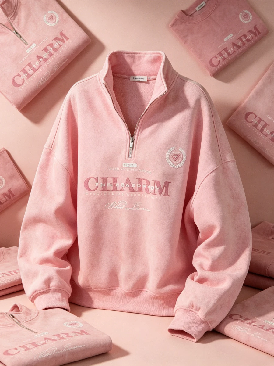 Half Zipper Lapel Printed Pullover Sweatshirt Women Y2K Retro Simple Clothing American Casual Oversized Sweatshirt Men
Half Zipper Lapel Printed Pullover Sweatshirt Women Y2K Retro Simple Clothing American Casual Oversized Sweatshirt Men