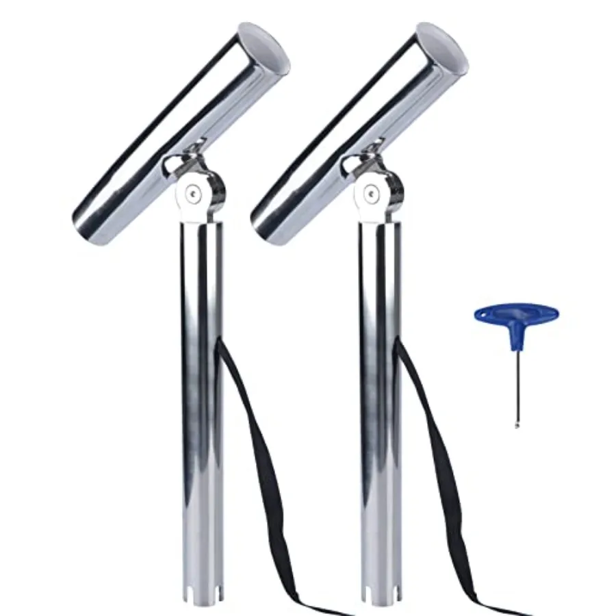 Outrigger Fishing Rod Holders 2Pcs Stainless Steel Outrigger Rod Holders Adjustable Pole Holder with Safety Strap and Quick-Rel
Outrigger Fishing Rod Holders 2Pcs Stainless Steel Outrigger Rod Holders Adjustable Pole Holder with Safety Strap and Quick-Rel