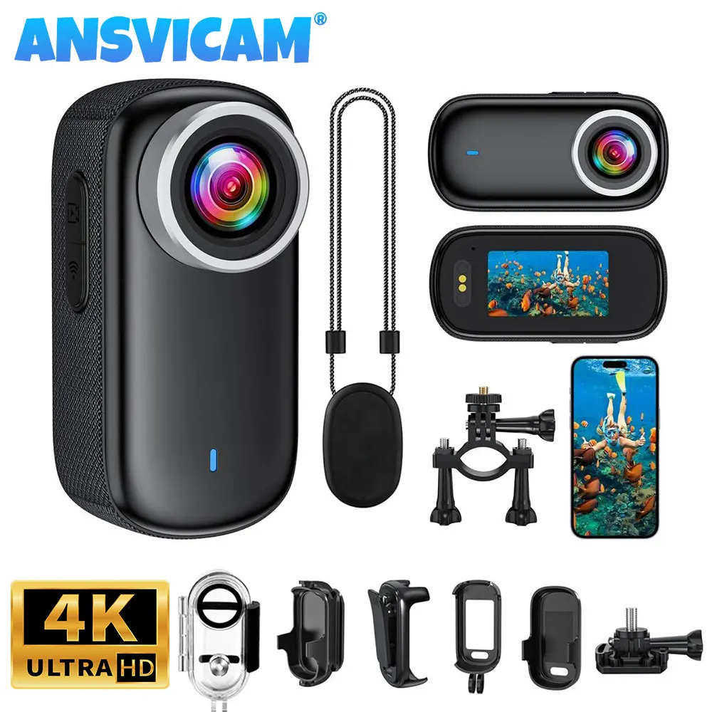 ANSVICAM 4K POV Magnetic Sports Camera Helmet Motorcycle Waterproof WiFi Mini Thumb Action Camera Long Battery Life Vlog BodyCam
ANSVICAM 4K POV Magnetic Sports Camera Helmet Motorcycle Waterproof WiFi Mini Thumb Action Camera Long Battery Life Vlog BodyCam