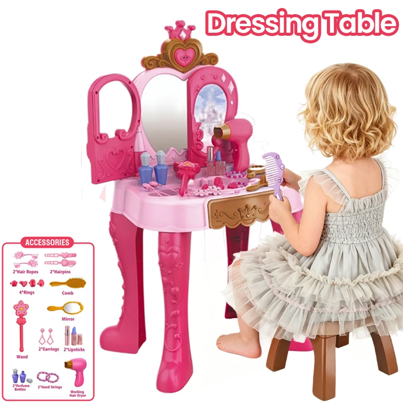 Dressing Table for Girls Children's Play House Makeup Toy Girl Simulated DIY Table and Stickers Pretending Makeup Toy Gift
Dressing Table for Girls Children's Play House Makeup Toy Girl Simulated DIY Table and Stickers Pretending Makeup Toy Gift