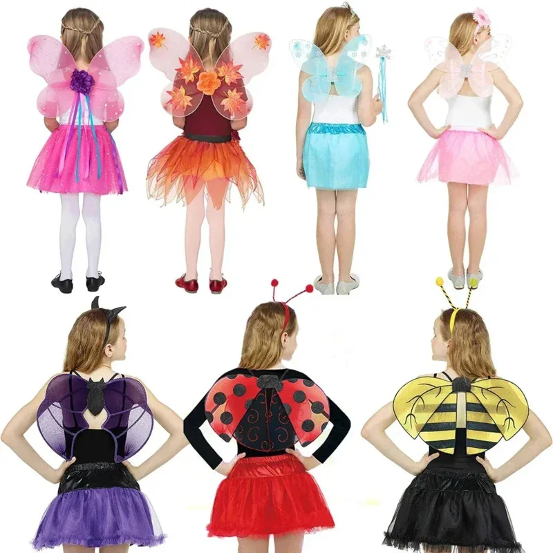 Girls fairy costume bee costume kit ladybug kids dress up tutu skirt with fairy wings headband for birthday party outfit set
Girls fairy costume bee costume kit ladybug kids dress up tutu skirt with fairy wings headband for birthday party outfit set