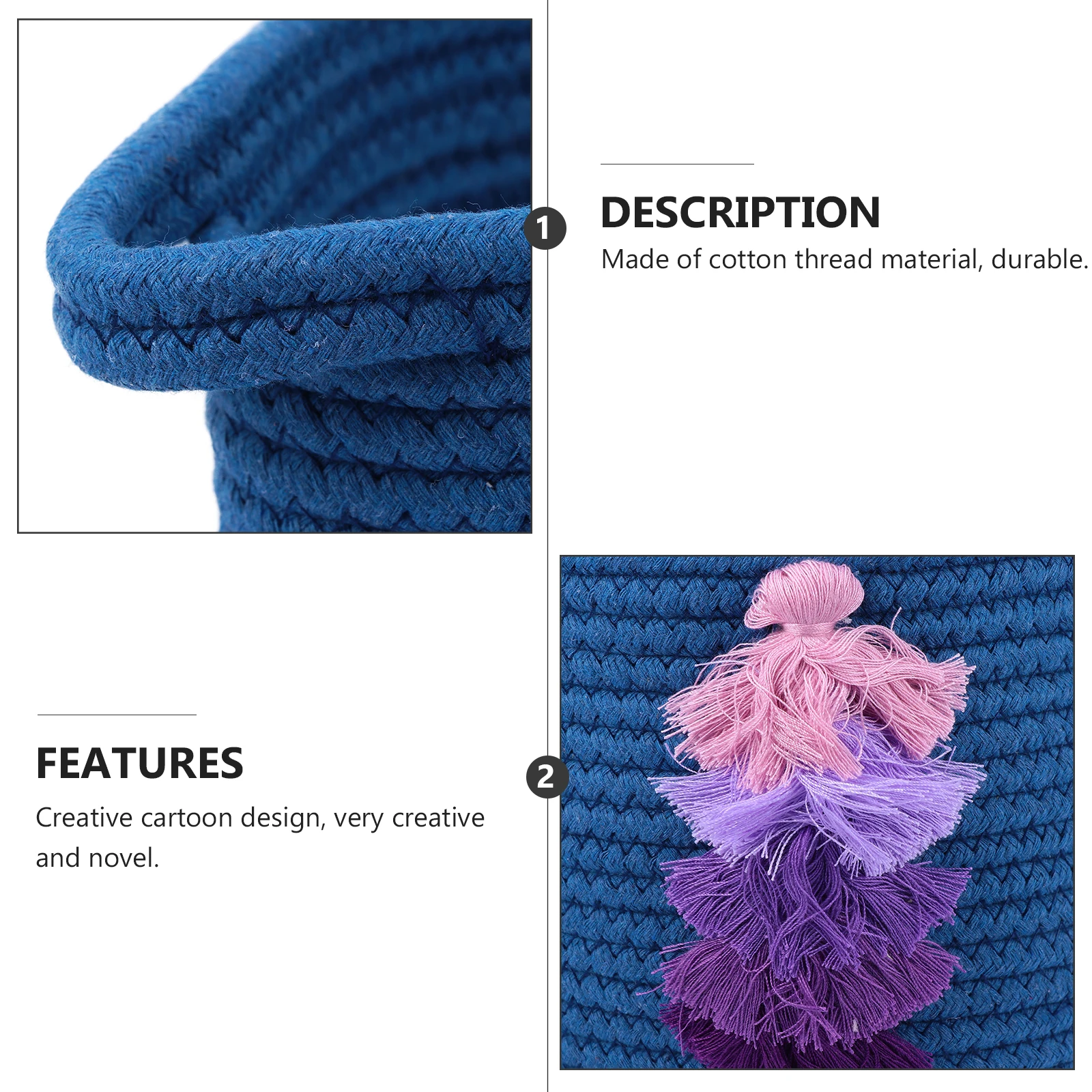 1pc Braided Storage Baskets Cotton Thread Desktop Organizer Tidy Home Kids Toys Cosmetics Basket WovenPortable Compact
1pc Braided Storage Baskets Cotton Thread Desktop Organizer Tidy Home Kids Toys Cosmetics Basket WovenPortable Compact