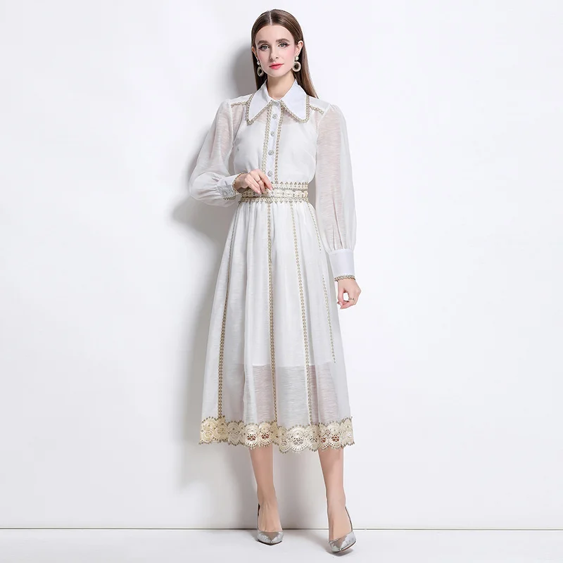 High Quality 2025 New Skirt Suit Women Elegant Korean Fashion Blouse+ Long Lace Skirt Casual Evening Party 2-Piece Set
High Quality 2025 New Skirt Suit Women Elegant Korean Fashion Blouse+ Long Lace Skirt Casual Evening Party 2-Piece Set
