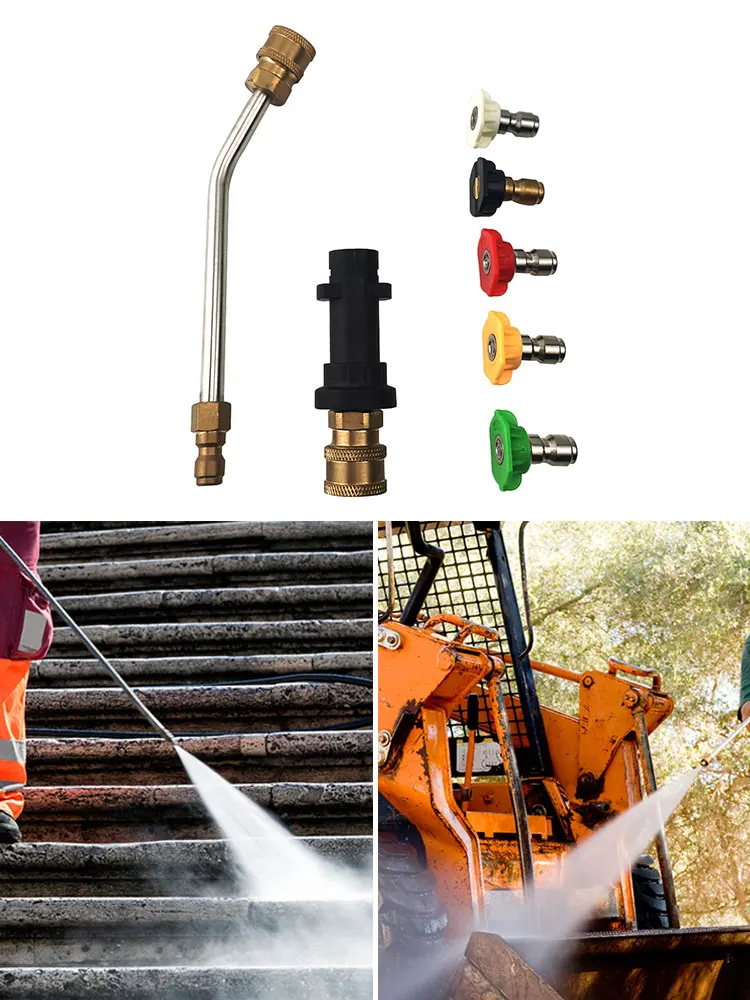 Соединитель для пистолета высокого давления для автомойки, 5 угловых быстросъемных насадок + изогнутая удлинительная трубка для Karcher K2 K3 K4 K5 K6 K7
Соединитель для пистолета высокого давления для автомойки, 5 угловых быстросъемных насадок + изогнутая удлинительная трубка для Karcher K2 K3 K4 K5 K6 K7