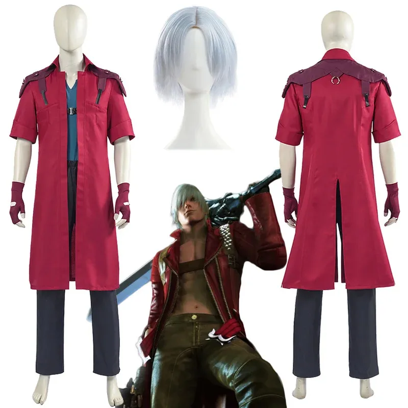 Disguise Demon Hunter Dante Cosplay Clothing Wigs Anime Game DMC 3 Costume Adult Men Roleplay Fancy Dress Up Party Cloth
Disguise Demon Hunter Dante Cosplay Clothing Wigs Anime Game DMC 3 Costume Adult Men Roleplay Fancy Dress Up Party Cloth