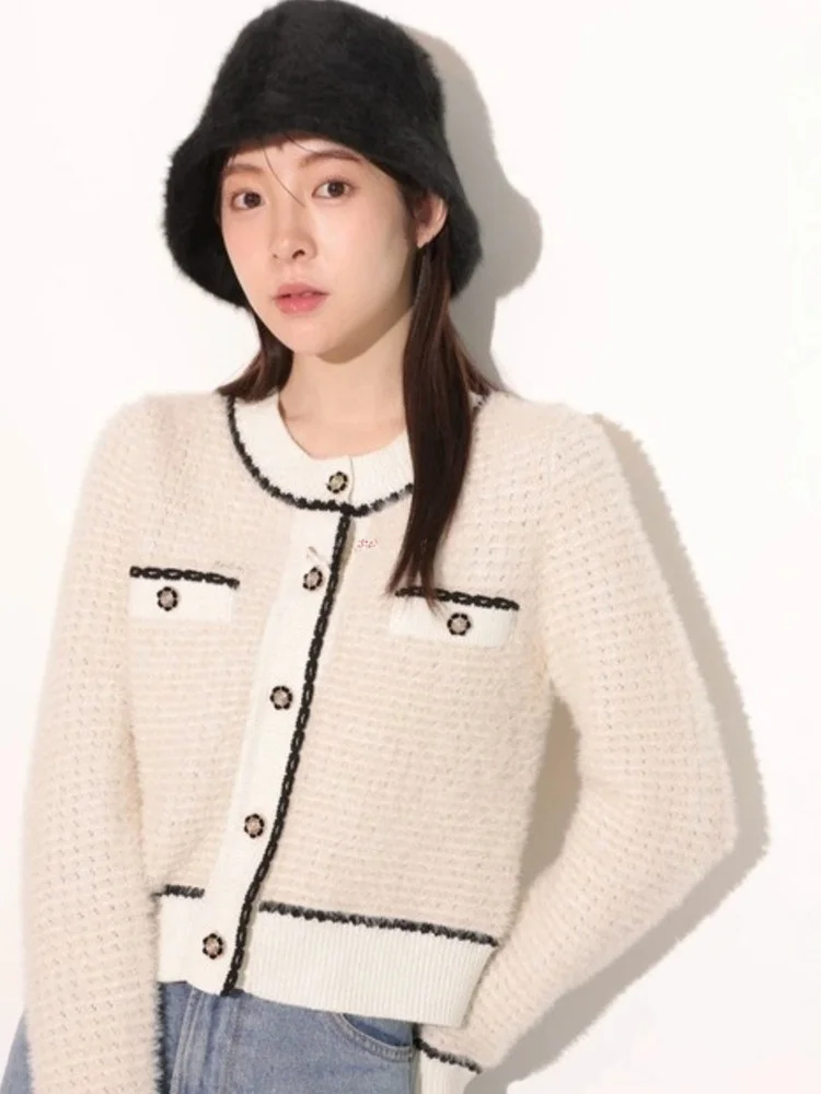 Versatile Pure R Home Knitted round Neck Patchwork Color Plaid Open Cardigan Outerwear Sweet Style Japanese Fashion
Versatile Pure R Home Knitted round Neck Patchwork Color Plaid Open Cardigan Outerwear Sweet Style Japanese Fashion