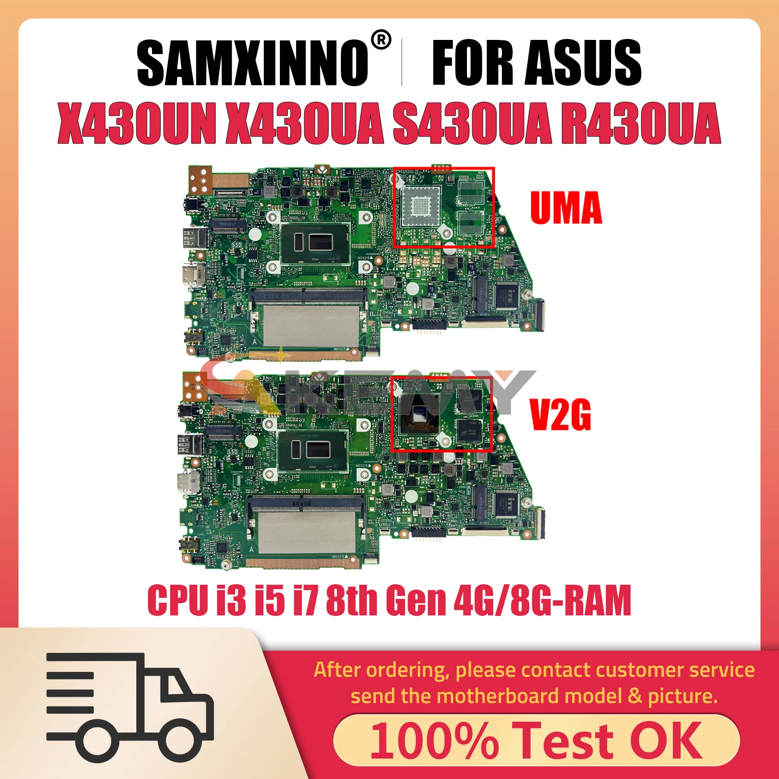 X430UA Mainboard For ASUS X430UA S430UA R430UA K430UA R430UN R430UF X430U Laptop Motherboard CPU i3 i5 i7 8th 4G 8G-RAM
X430UA Mainboard For ASUS X430UA S430UA R430UA K430UA R430UN R430UF X430U Laptop Motherboard CPU i3 i5 i7 8th 4G 8G-RAM