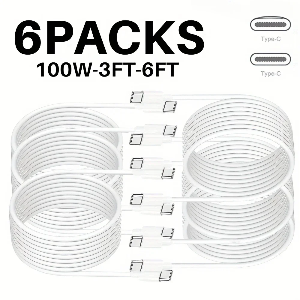 Кабель FastFish 6X100 Вт USB C к USB C, быстрый шнур 3/6 футов для iPad Mini/Macbook Pro/для IPhone 15
Кабель FastFish 6X100 Вт USB C к USB C, быстрый шнур 3/6 футов для iPad Mini/Macbook Pro/для IPhone 15
