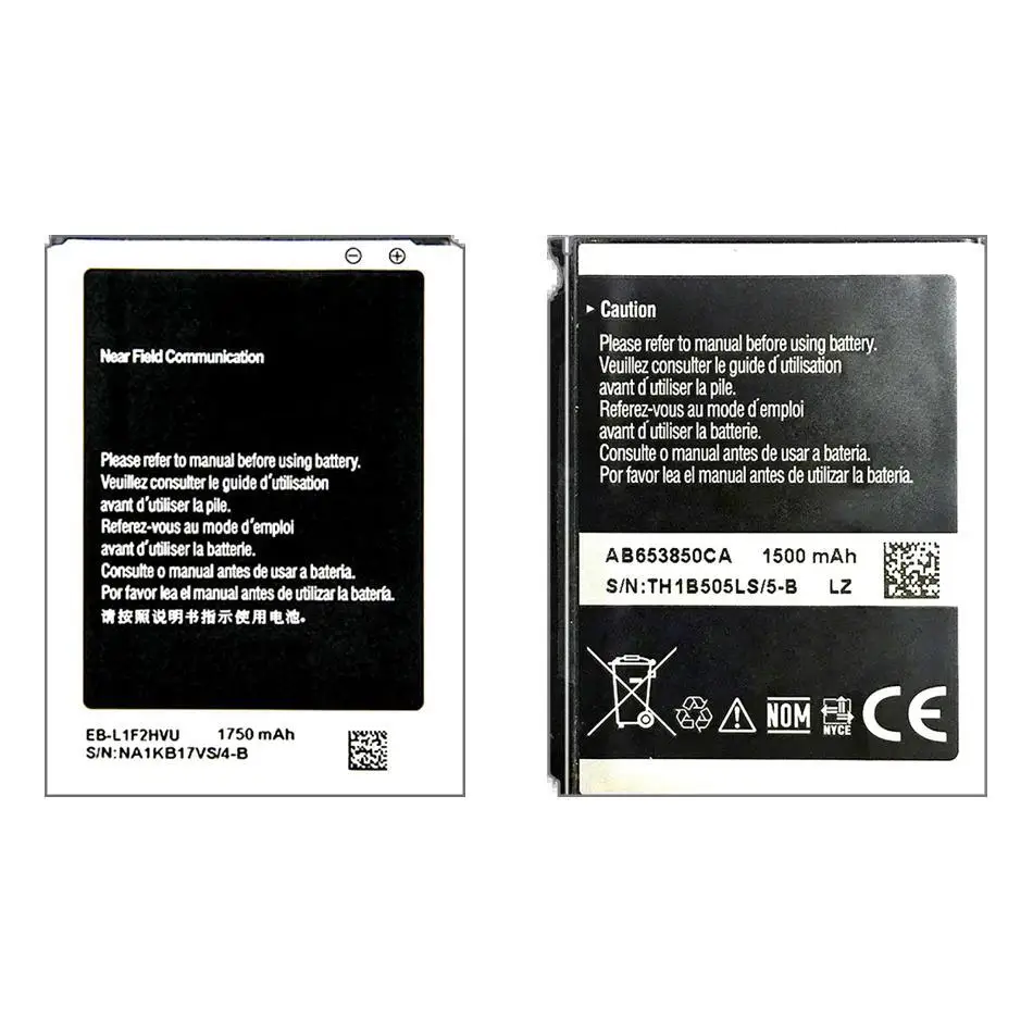 Долговечный аккумулятор для мобильного телефона AB653850CA EB-L1F2HVU 1500-1750 мАч для Samsung Nexus Prime S
Долговечный аккумулятор для мобильного телефона AB653850CA EB-L1F2HVU 1500-1750 мАч для Samsung Nexus Prime S