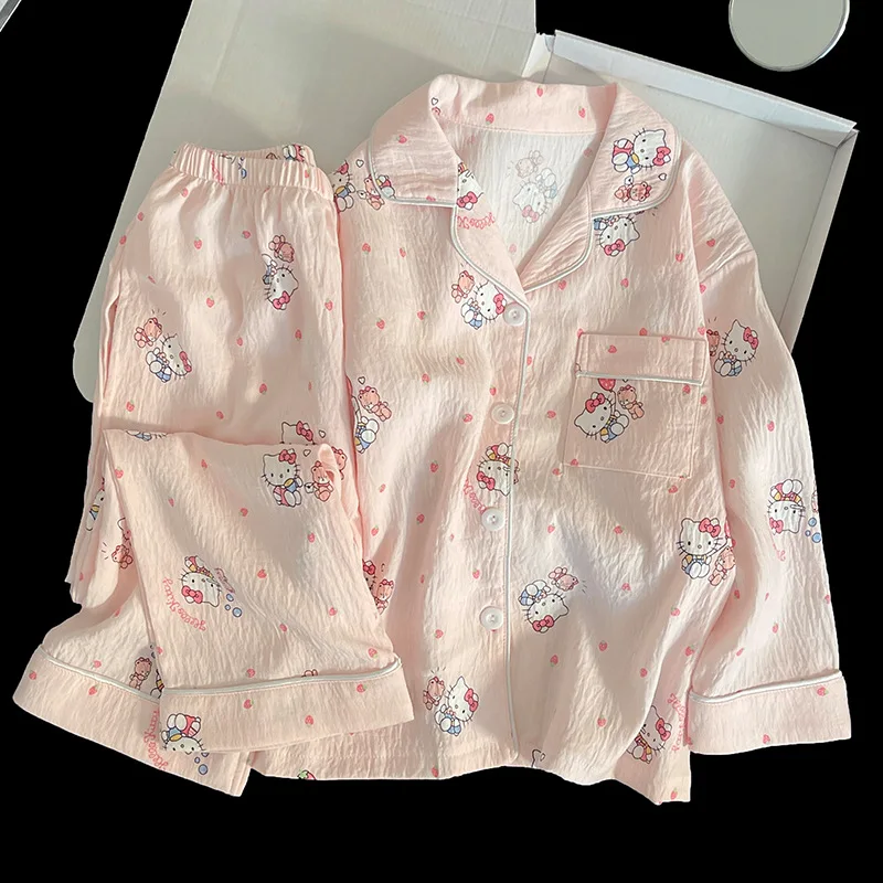 Anime Sanrios Hello Kitty 2Pcs Parent-Childpajama Sets Girls Cartoon Cotton Soft Long Sleeves T-Shirt Pants Children Pijamas
Anime Sanrios Hello Kitty 2Pcs Parent-Childpajama Sets Girls Cartoon Cotton Soft Long Sleeves T-Shirt Pants Children Pijamas
