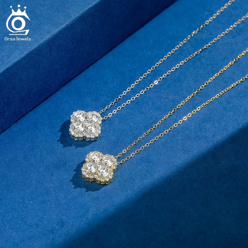 ORSA JEWELS Exquisite 925 Silver 8A Premium Zircon Pendant Necklace for Women Lucky Four-leaf Clover Wedding Jewelry LZN28
ORSA JEWELS Exquisite 925 Silver 8A Premium Zircon Pendant Necklace for Women Lucky Four-leaf Clover Wedding Jewelry LZN28