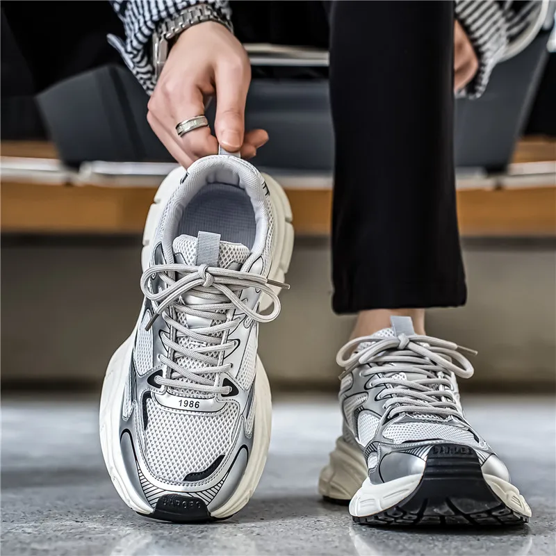 Puyui Men's Shoes Lightweight Dad Sneakers Soft Bottom Heightening Summer Trendy Brand Casual Sports Shoes Breathable round Toe
Puyui Men's Shoes Lightweight Dad Sneakers Soft Bottom Heightening Summer Trendy Brand Casual Sports Shoes Breathable round Toe