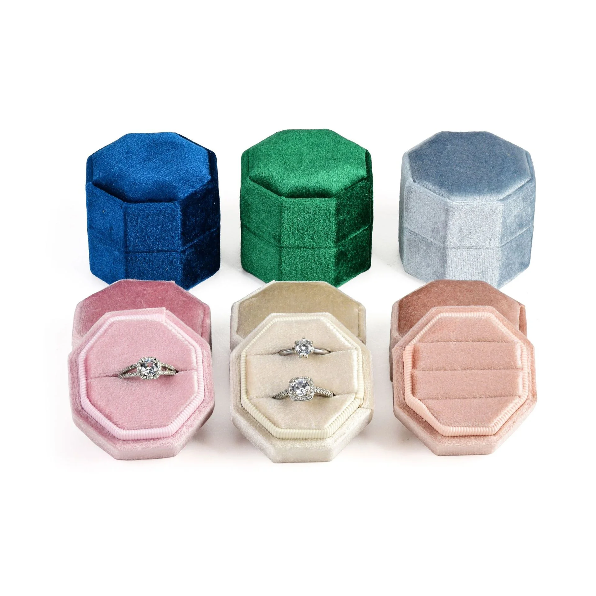 High-end Velvet Octagonal Ring Box Suitable For Couples Proposal Celebration Of Wedding Anniversary Gift Packaging For Jewelry
High-end Velvet Octagonal Ring Box Suitable For Couples Proposal Celebration Of Wedding Anniversary Gift Packaging For Jewelry