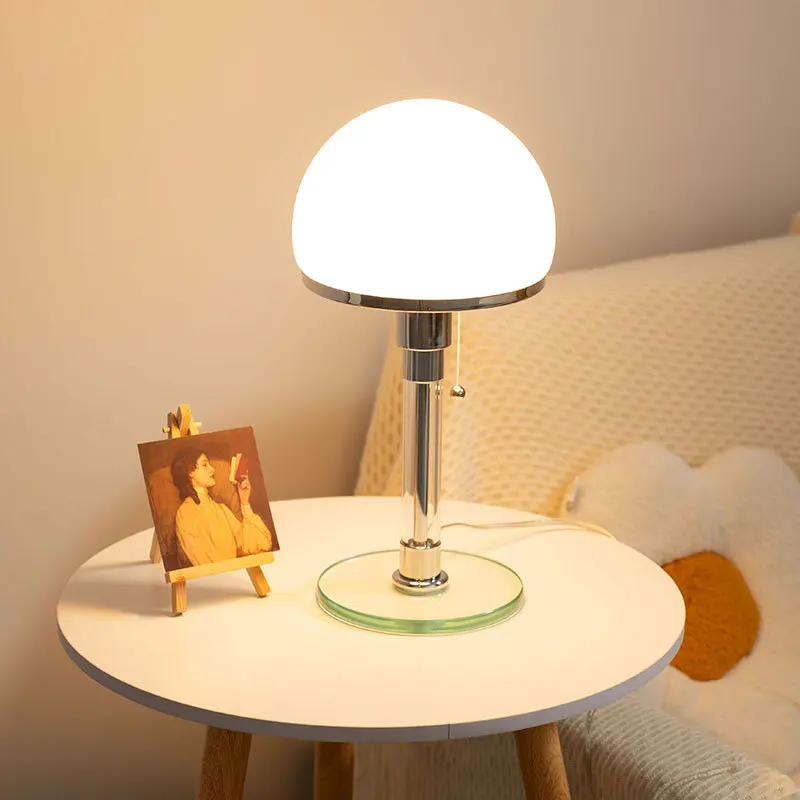 Vintage Glass Table Lamp, Nordic Danish Mid-Century Night Light,3-Color Dimmable LED Reading Lamp for Bedroom Study Desk Bauhaus
Vintage Glass Table Lamp, Nordic Danish Mid-Century Night Light,3-Color Dimmable LED Reading Lamp for Bedroom Study Desk Bauhaus