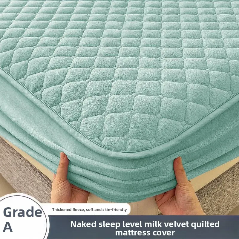 2026 Winter Thickened Coral Fleece Bed Skirt Single Piece Cotton Sandwich Milk Velvet Mattress Protector Cover in Pure Color
2026 Winter Thickened Coral Fleece Bed Skirt Single Piece Cotton Sandwich Milk Velvet Mattress Protector Cover in Pure Color