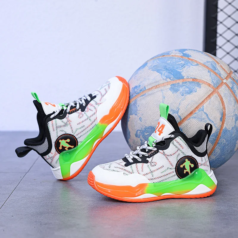 Gym Sport Basketball Shoes for Children Non-slip Outdoor Kid Athletic Training Basketball Shoes Boy Girl Basketball Shoe 2602
Gym Sport Basketball Shoes for Children Non-slip Outdoor Kid Athletic Training Basketball Shoes Boy Girl Basketball Shoe 2602