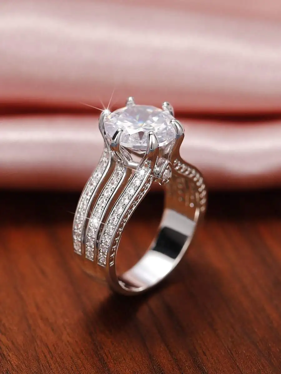 Elegant Cubic Zirconia Ring For Women Engagement Wedding Party Jewelry Gift
Elegant Cubic Zirconia Ring For Women Engagement Wedding Party Jewelry Gift