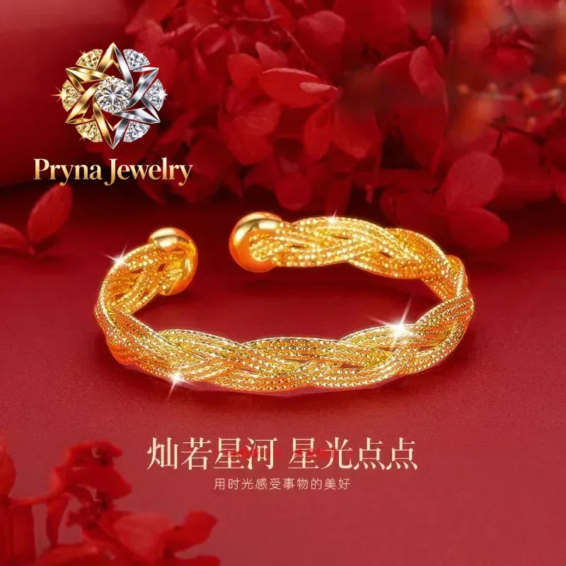 Pryna Jewelry 9999 24K Real Yellow Gold Bohemian Flash Bracelet, High - end Light Luxury Open for All - occasion Use
Pryna Jewelry 9999 24K Real Yellow Gold Bohemian Flash Bracelet, High - end Light Luxury Open for All - occasion Use