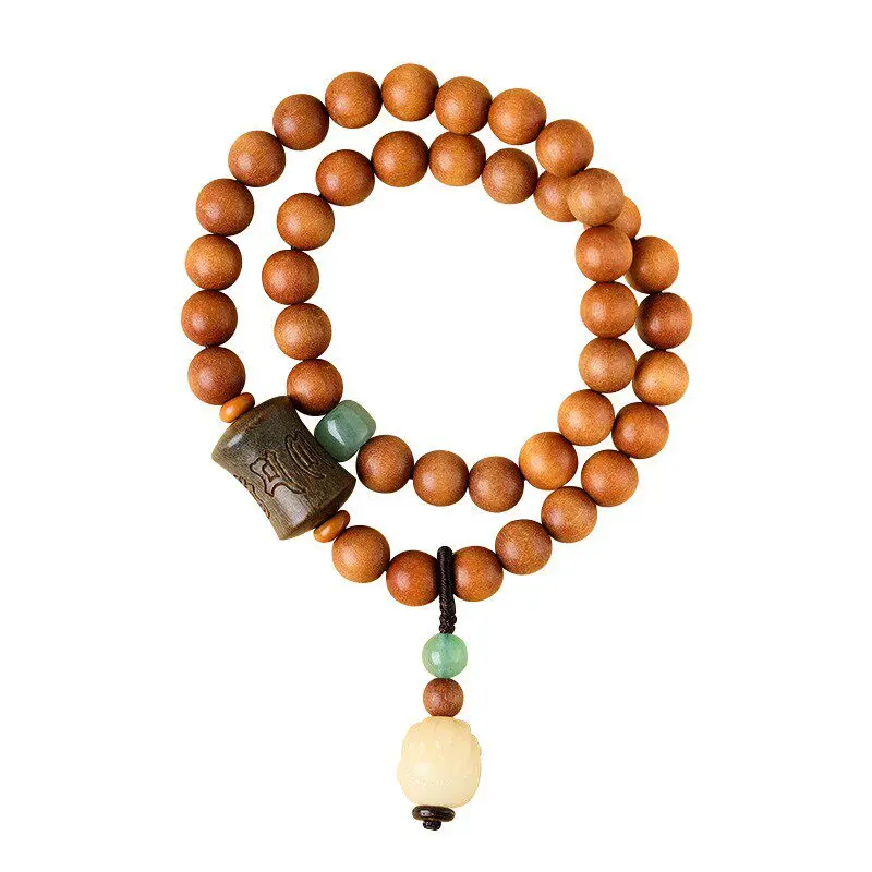 Double Loop Green Sandalwood Beaded Bracelet with Six Syllable Mantra Vintage Style for Men and Women Gifts
Double Loop Green Sandalwood Beaded Bracelet with Six Syllable Mantra Vintage Style for Men and Women Gifts