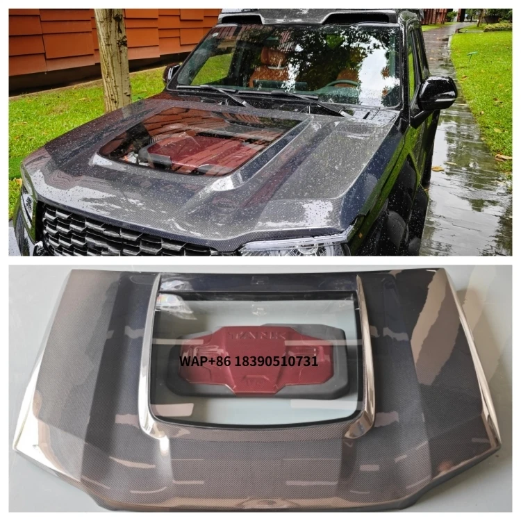 New Carbon Fiber 4x4 Road Big Engine Hood Bonnet with Glass for GWM Tank 700 500 400 Car Tuning Transparent Hood Cover
New Carbon Fiber 4x4 Road Big Engine Hood Bonnet with Glass for GWM Tank 700 500 400 Car Tuning Transparent Hood Cover