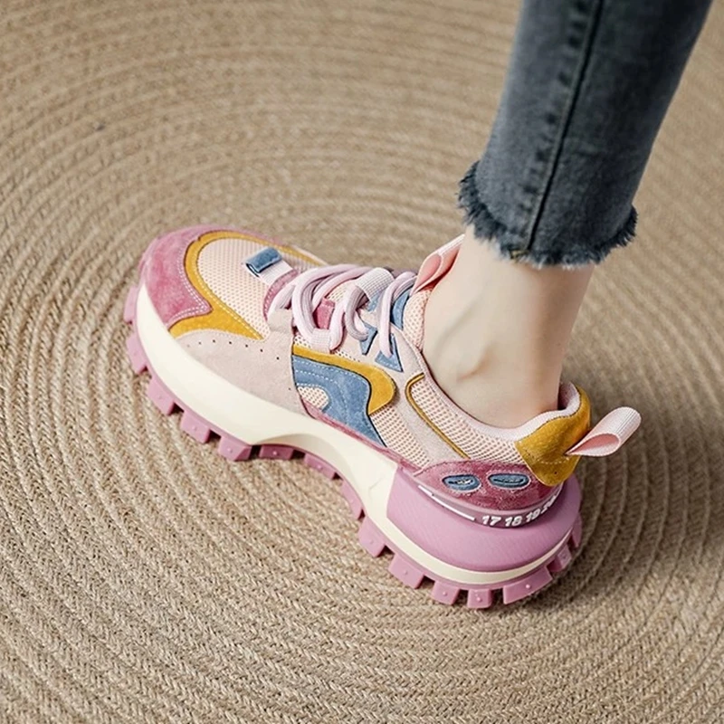 Women Sneakers Shoes Genuine Leather 2026 New Spring Color-Blocked Dad Shoes Women Fashion PlatformRunning Shoes Women
Women Sneakers Shoes Genuine Leather 2026 New Spring Color-Blocked Dad Shoes Women Fashion PlatformRunning Shoes Women