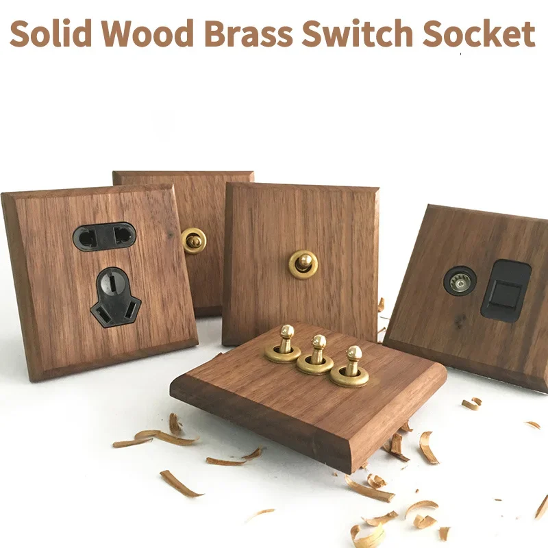 86x86mm Solid Wood Embedded Power Outlet - Childproof EU/RU/FR Socket, Fireproof Vintage Panel for Industrial & Villa Use
86x86mm Solid Wood Embedded Power Outlet - Childproof EU/RU/FR Socket, Fireproof Vintage Panel for Industrial & Villa Use