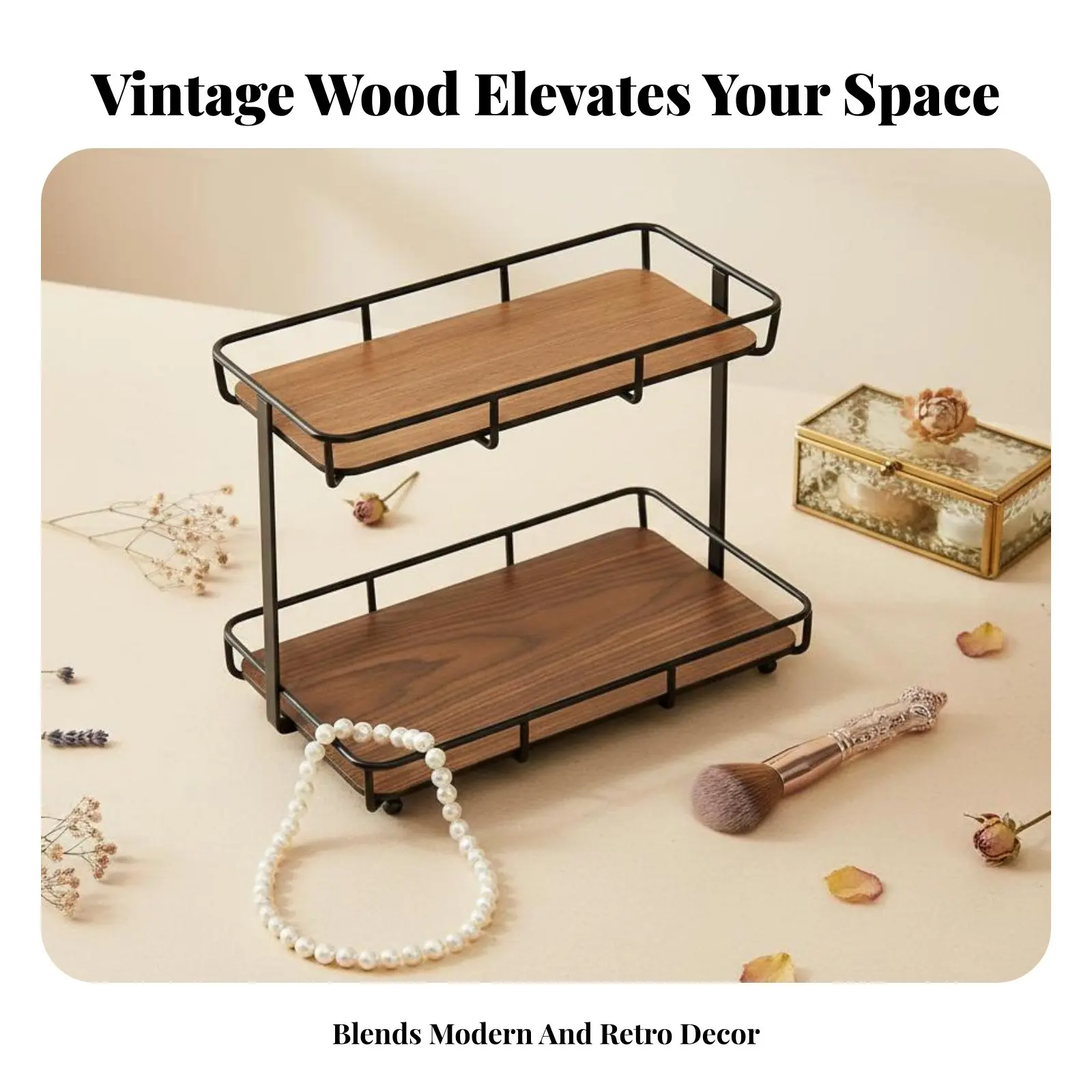 Wooden Makeup Rack with Drawer Vintage Design Cosmetics Organizer Multi-Compartment Large Capacity for Adults, Students
Wooden Makeup Rack with Drawer Vintage Design Cosmetics Organizer Multi-Compartment Large Capacity for Adults, Students