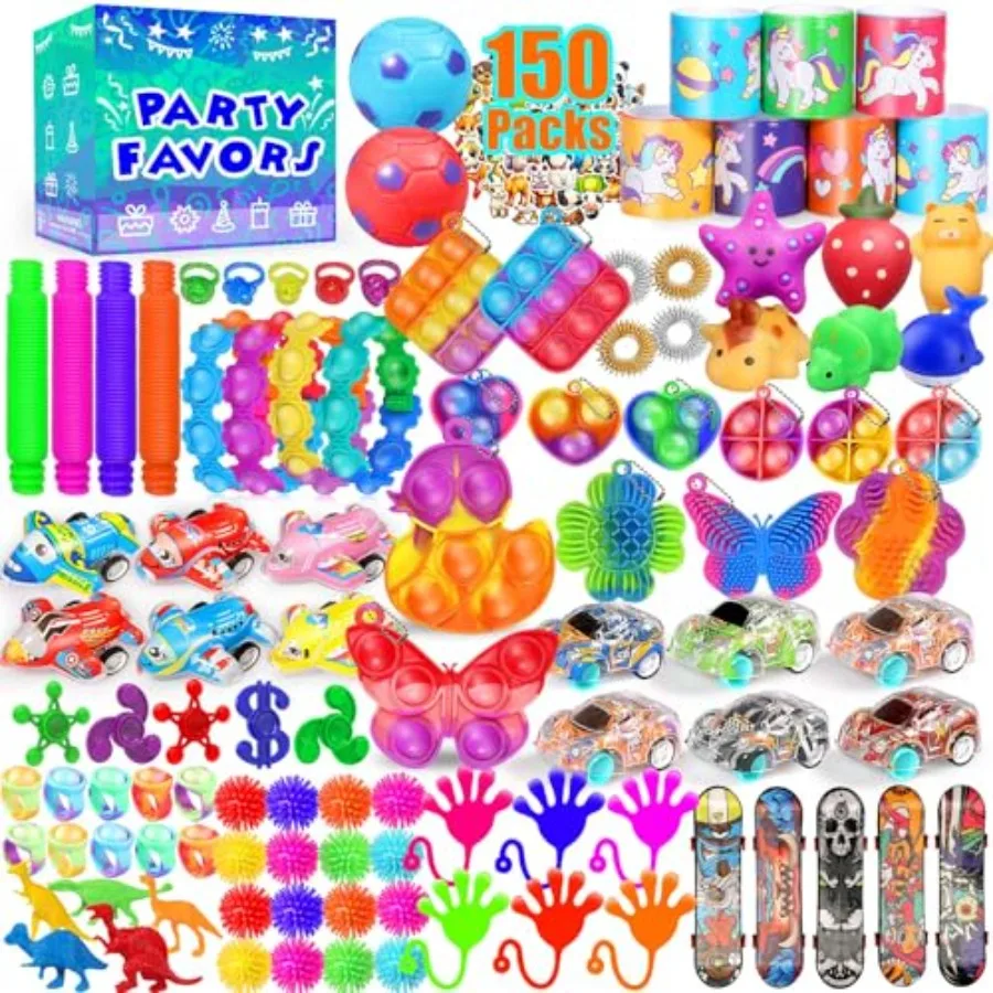 Party Favors for 8-12 4-8, 150-Pack Fidget Toys Bulk, Treasure Box Toys for Classroom, Stocking Stuffers Goodie Bags, Classroom
Party Favors for 8-12 4-8, 150-Pack Fidget Toys Bulk, Treasure Box Toys for Classroom, Stocking Stuffers Goodie Bags, Classroom