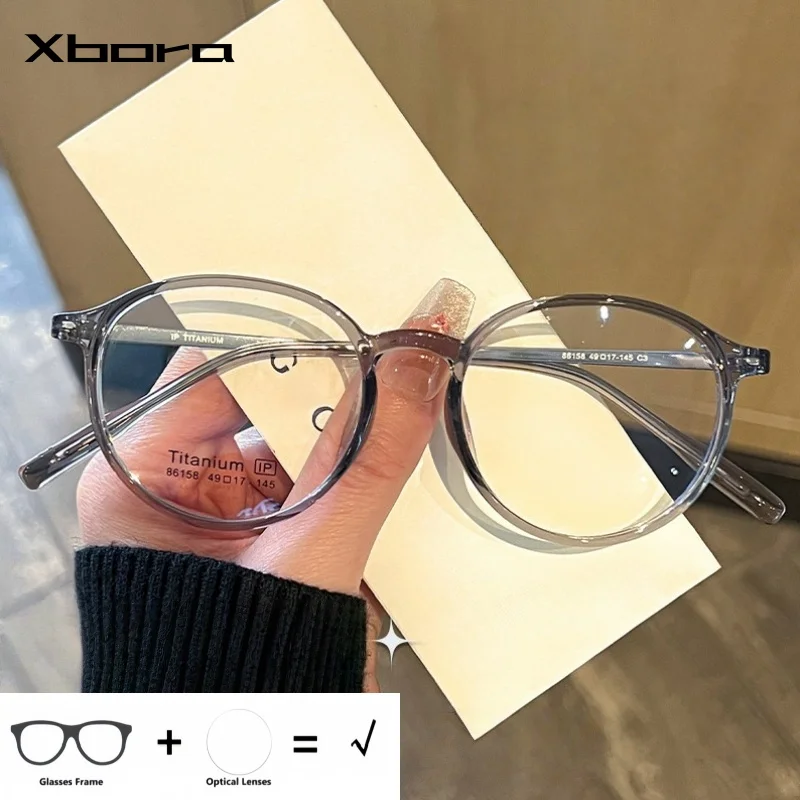 XBORA Women Fashion Slim Oval Pure Titanium Glasses Frame Small Ultra Light Optical Prescription Myopia Hyperopia Glasses 86158
XBORA Women Fashion Slim Oval Pure Titanium Glasses Frame Small Ultra Light Optical Prescription Myopia Hyperopia Glasses 86158