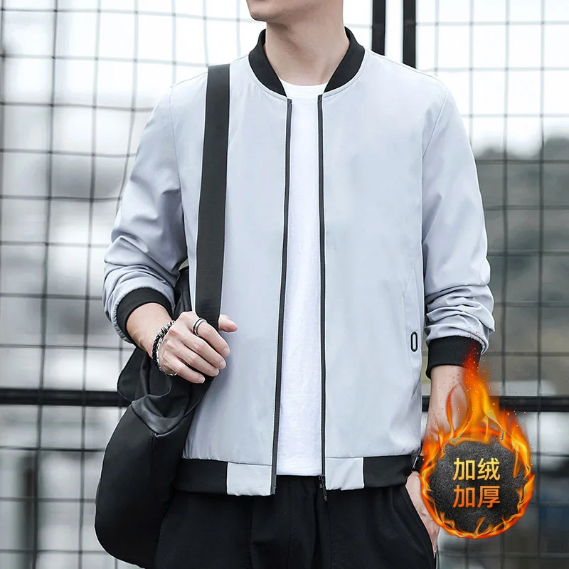 High Quality Men Jacket Men's Fleece Baseball Stand Collar Jackets New Trendy Casual Jacket Men's Spring Autumn Style Jackets
High Quality Men Jacket Men's Fleece Baseball Stand Collar Jackets New Trendy Casual Jacket Men's Spring Autumn Style Jackets