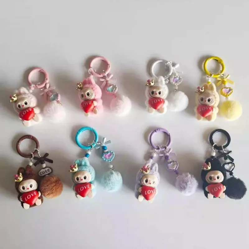 Mini hearted Labubu Keychain Cute Cartoon Three-dimensional Doll Backpacks Decoration Pendant Car Key Chain Women and Men Gifts
Mini hearted Labubu Keychain Cute Cartoon Three-dimensional Doll Backpacks Decoration Pendant Car Key Chain Women and Men Gifts