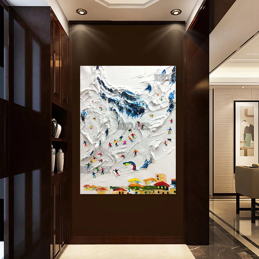 High Quality 3D Texture People Sking Oil Painting On Canvas Hotel Bedroom Decorative Canvas Large Luxury Wall Panel Art
High Quality 3D Texture People Sking Oil Painting On Canvas Hotel Bedroom Decorative Canvas Large Luxury Wall Panel Art