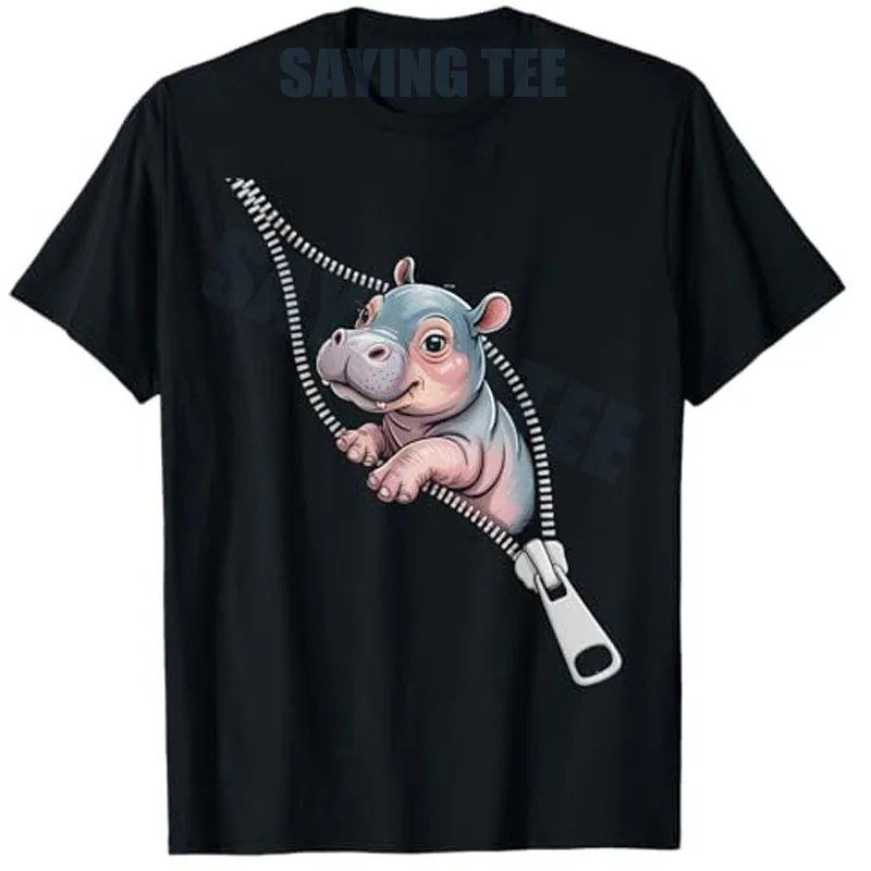 Baby Hippo Emerging From A Zipper Funny Costume Boys & Girls T-Shirt Humor Funny Y2k Design Graphic Outfit Short Sleeve Blouses
Baby Hippo Emerging From A Zipper Funny Costume Boys & Girls T-Shirt Humor Funny Y2k Design Graphic Outfit Short Sleeve Blouses