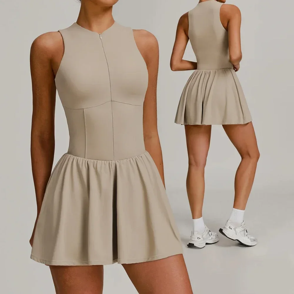 Sleeveless Zipper Yoga Jumpsuits Women Sports Dress Tracksuit Yoga Set One Piece Fitness Rompers Gym Sportswear Workout Clothes
Sleeveless Zipper Yoga Jumpsuits Women Sports Dress Tracksuit Yoga Set One Piece Fitness Rompers Gym Sportswear Workout Clothes