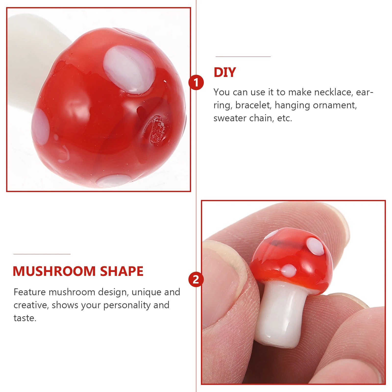 30pcs Mushroom Charms DIY Jewelry Accessories Lightweight Red Mushroom Pendants for Necklace Earring Bracelet Sturdy Durable
30pcs Mushroom Charms DIY Jewelry Accessories Lightweight Red Mushroom Pendants for Necklace Earring Bracelet Sturdy Durable