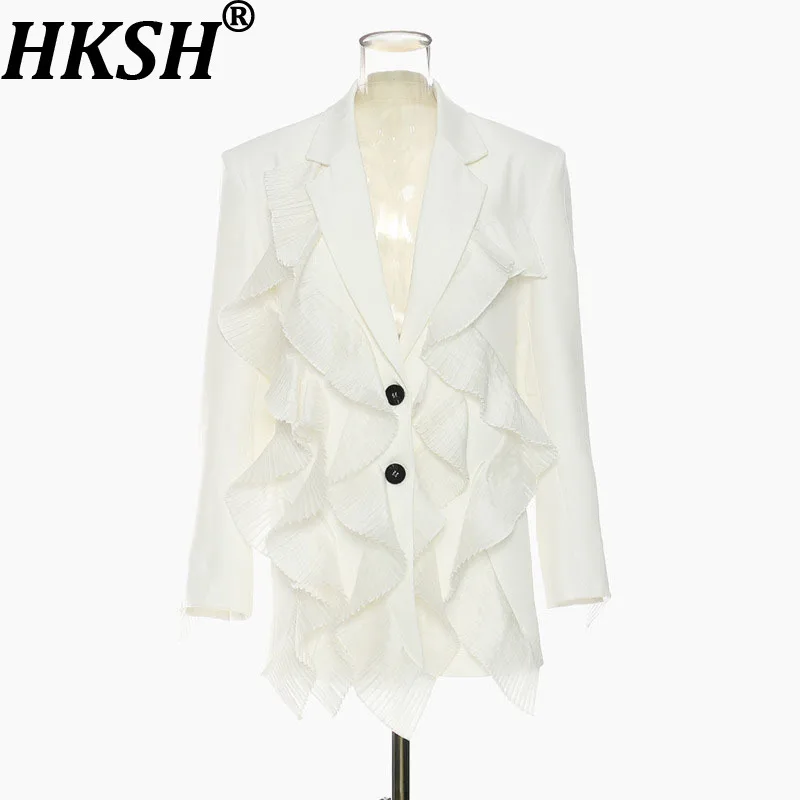 HKSH весенне-осенний новый женский пиджак с рюшами в стиле пэчворк, однобортный элегантный темпераментный пиджак высокого класса HK18339
HKSH весенне-осенний новый женский пиджак с рюшами в стиле пэчворк, однобортный элегантный темпераментный пиджак высокого класса HK18339