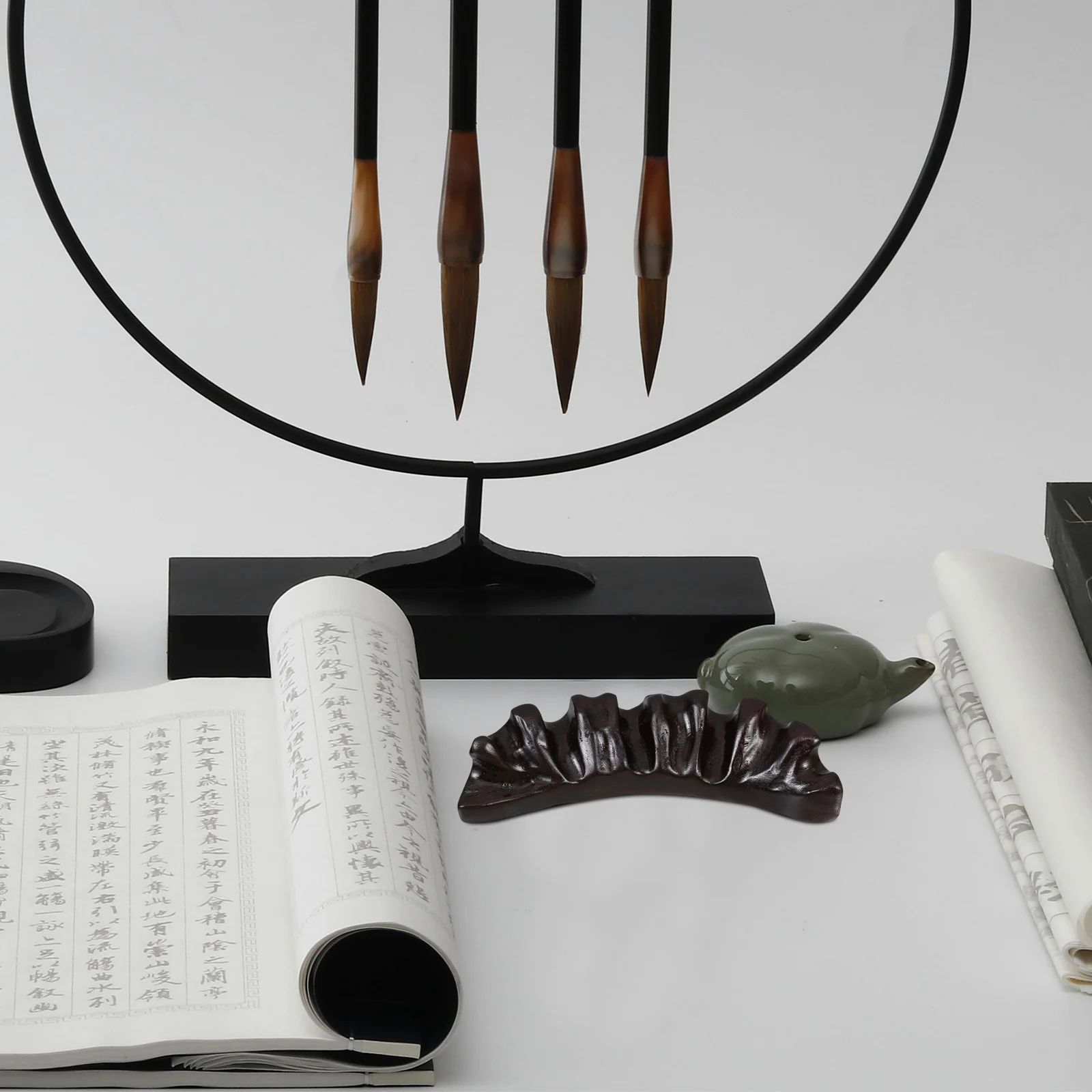 Vintage Wooden Calligraphy Brush Pen Holder Chinese Writing Brushes Stand Paintbrush Rest Fountain Pen Organizer
Vintage Wooden Calligraphy Brush Pen Holder Chinese Writing Brushes Stand Paintbrush Rest Fountain Pen Organizer