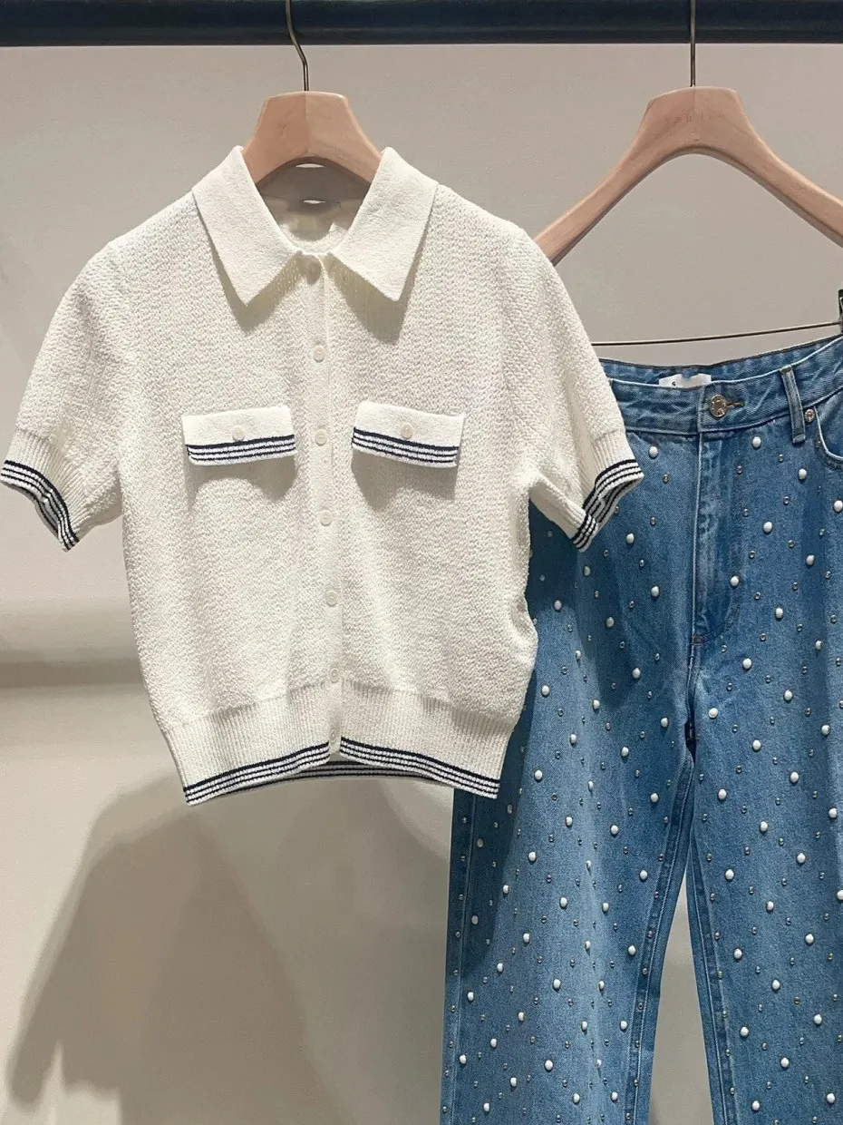 Ele ort Sve вязаный кардиган женский приталенный повседневный свитер с воротником высокого класса европейский Sle контрастного цвета 
Ele ort Sve вязаный кардиган женский приталенный повседневный свитер с воротником высокого класса европейский Sle контрастного цвета