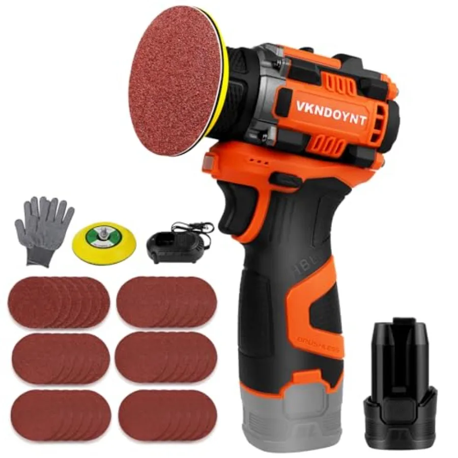 Brushless Small Sander with 36PCS Sandpapers 2 Variable Speed Cordless Sander 0-500/0-3000 RPM 3.0Ah Battery Mini Compact Desig
Brushless Small Sander with 36PCS Sandpapers 2 Variable Speed Cordless Sander 0-500/0-3000 RPM 3.0Ah Battery Mini Compact Desig