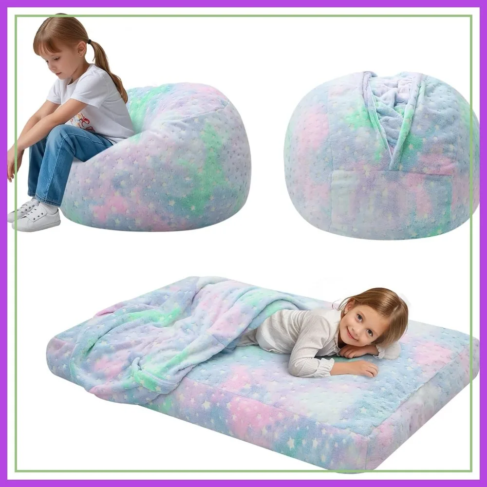 Convertible Bean Bag Chair to Bed, Unicorn Toddler Sofa with Filler, Floor Mattress for Boys, Colorful Star
Convertible Bean Bag Chair to Bed, Unicorn Toddler Sofa with Filler, Floor Mattress for Boys, Colorful Star