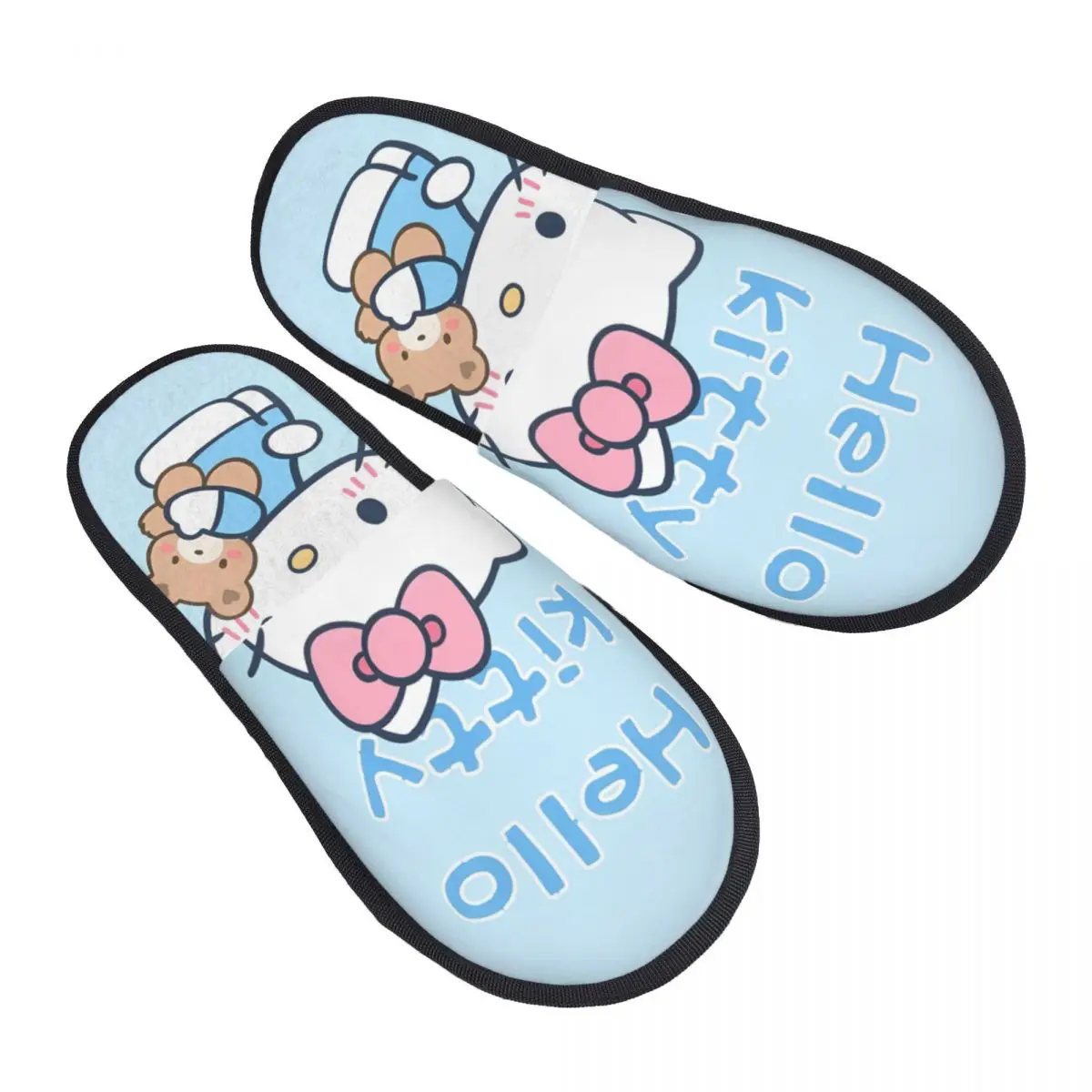 Зимние домашние тапочки Hello Kitty Best Friend для гостиной, мягкие тапочки из пены с эффектом памяти, противоскользящие 
Зимние домашние тапочки Hello Kitty Best Friend для гостиной, мягкие тапочки из пены с эффектом памяти, противоскользящие