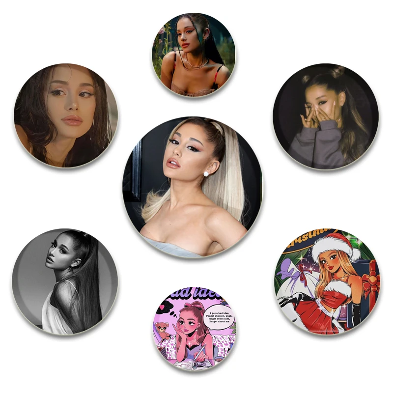 32/44/58mm Famous Singer Ariana Grande Round Plastic Enamel Pins Brooches DIY Backpacks Hat Creative Badge Gifts for Fans
32/44/58mm Famous Singer Ariana Grande Round Plastic Enamel Pins Brooches DIY Backpacks Hat Creative Badge Gifts for Fans