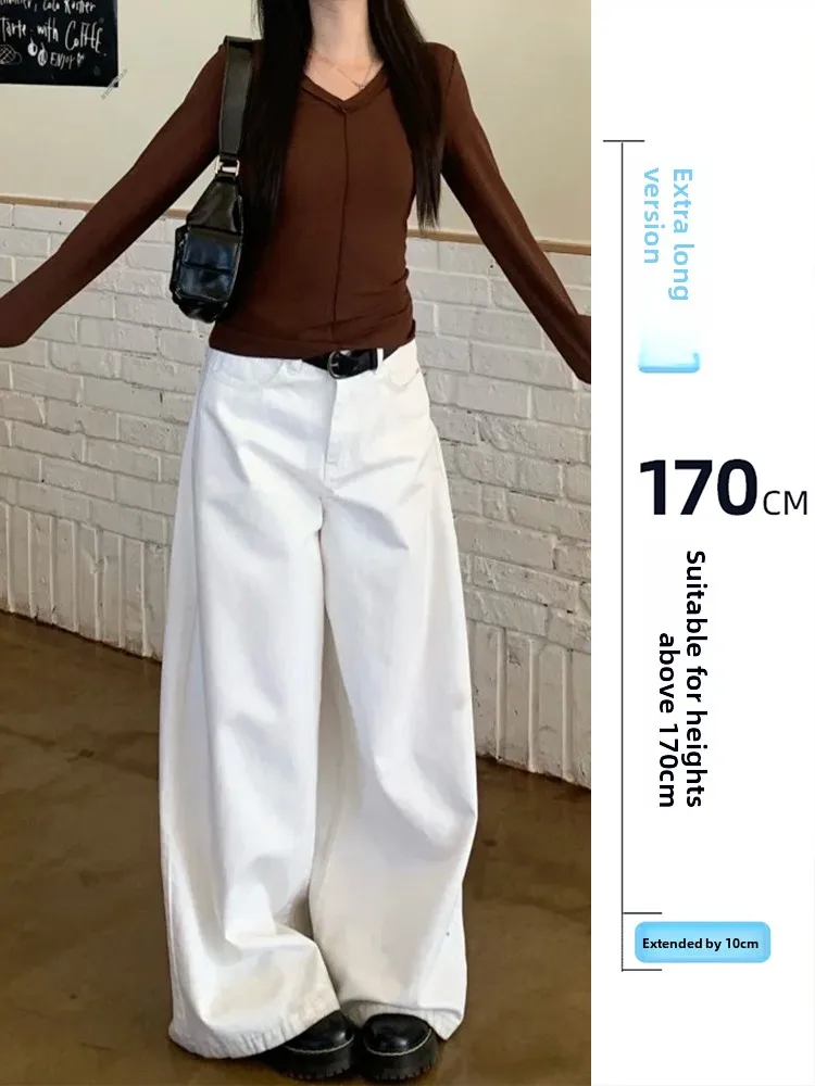 Extended 75 Straight Leg Wide Leg Denim Jeans Women's Autumn Winter High Waist Conceal Meat Slimming Floor-Length Pants
Extended 75 Straight Leg Wide Leg Denim Jeans Women's Autumn Winter High Waist Conceal Meat Slimming Floor-Length Pants