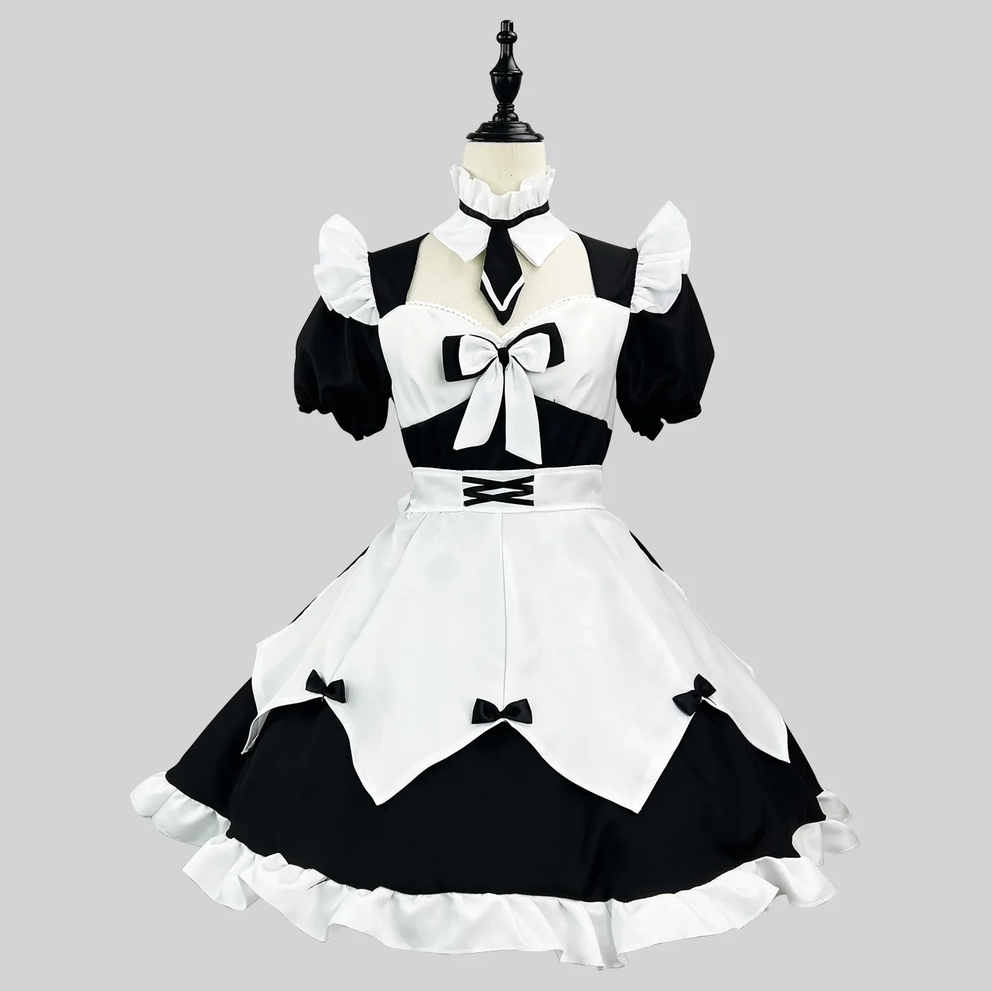 Black Cute Lolita Maid Dress Costumes Cosplay Dress Waitress Maid Party Stage Costumes 
Black Cute Lolita Maid Dress Costumes Cosplay Dress Waitress Maid Party Stage Costumes