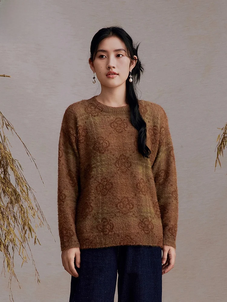 Retro Style round Neck Short Sweater Women's All-Match Winter Fashionable Vintage Floral Patterned Knitted Long Sleeve Top
Retro Style round Neck Short Sweater Women's All-Match Winter Fashionable Vintage Floral Patterned Knitted Long Sleeve Top