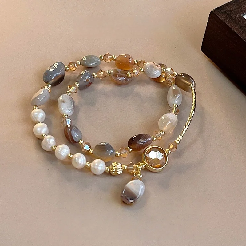 Fashion Double-Layer Crystal Pearl Beaded Bracelet For Women Vintage Ethnic Stacking Bracelets Bangle Hand Jewelry Gifts
Fashion Double-Layer Crystal Pearl Beaded Bracelet For Women Vintage Ethnic Stacking Bracelets Bangle Hand Jewelry Gifts