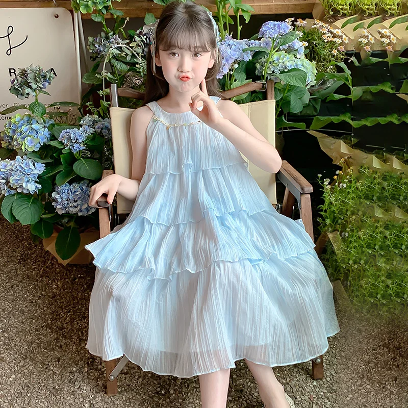 Girls Summer Casual Sleeveless Midi Dress Bohemian Vintage Princess Style Thin Fabric Cool Feeling Skirt Vest Dress
Girls Summer Casual Sleeveless Midi Dress Bohemian Vintage Princess Style Thin Fabric Cool Feeling Skirt Vest Dress