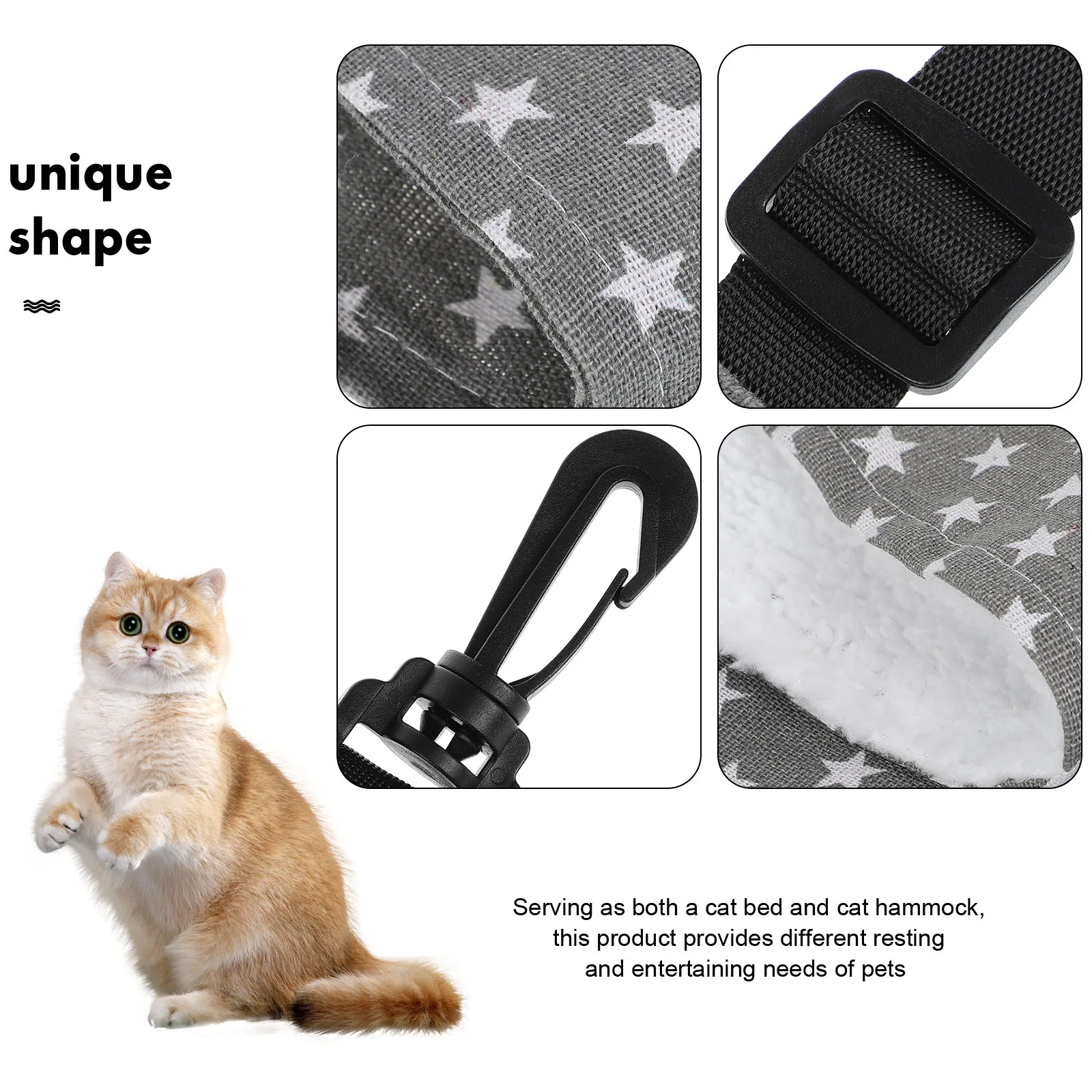 2 Pack Cat Hammock Bed Comfortable Soft Cloth Adjustable Height Hanging Swing Bed for Indoor Cats Pet Supplies 
2 Pack Cat Hammock Bed Comfortable Soft Cloth Adjustable Height Hanging Swing Bed for Indoor Cats Pet Supplies
