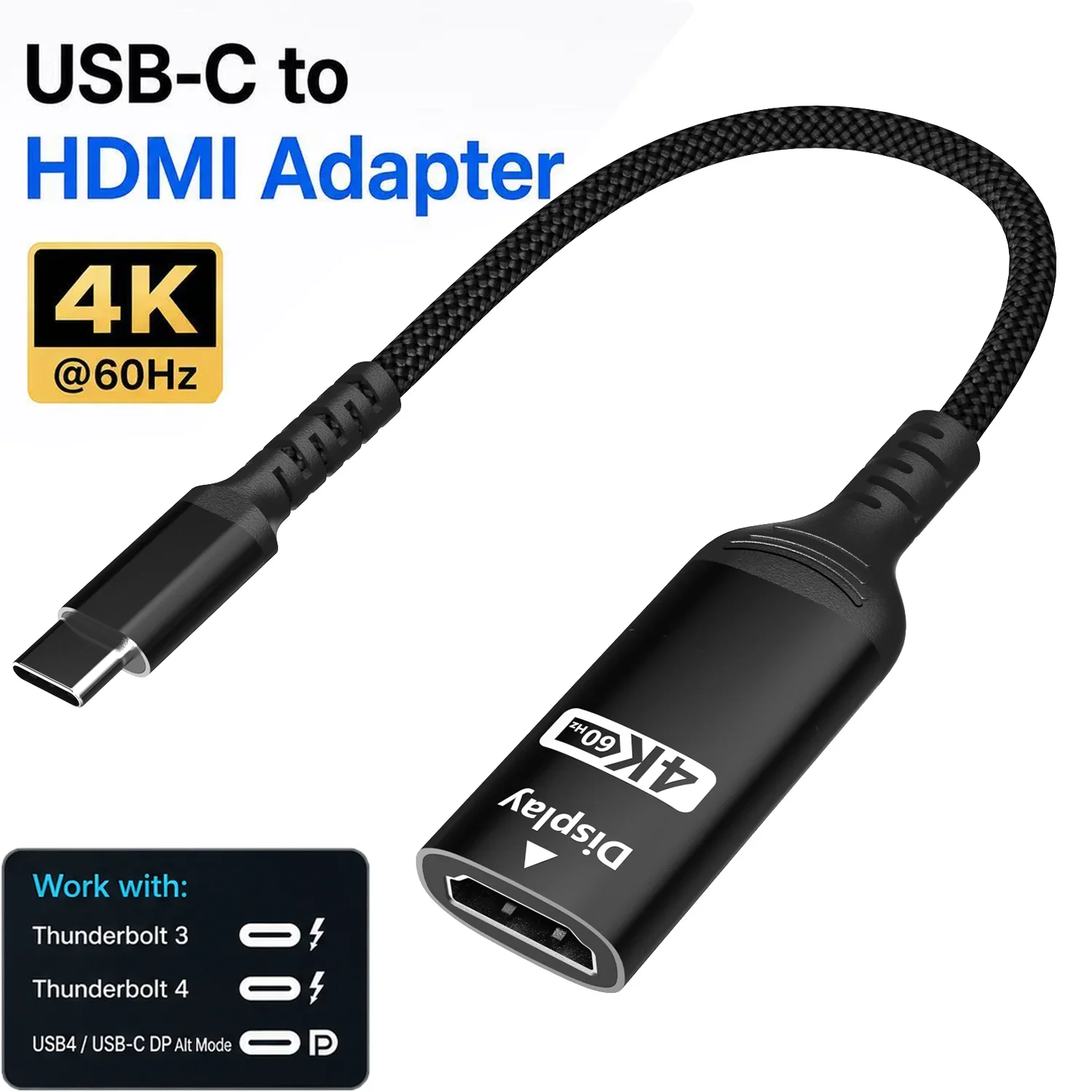 USB-C to HDMI Adapter 4K Ultra HD 60Hz, Type-C to HDTV Female Converter for MacBook Pro, iPad Pro, Galaxy S24
USB-C to HDMI Adapter 4K Ultra HD 60Hz, Type-C to HDTV Female Converter for MacBook Pro, iPad Pro, Galaxy S24